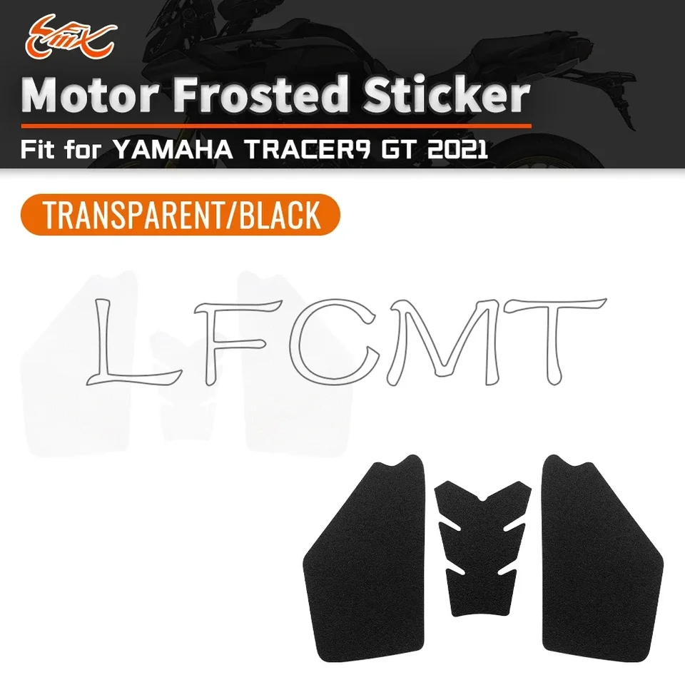 Motocyklové matné matné protišmykové palivové podložky Palivové podložky plynové priľnavosť Tracker Tracker Protector Fit for Yamaha Tracer 9 GT 2021 2022 2023