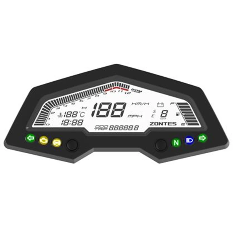 Motocyklové meradlá klastru tachometer tachometer pre zontes 310 ZT310-R ZT310-R2 ZT310R ZT310R2 Ometer rýchlosti
