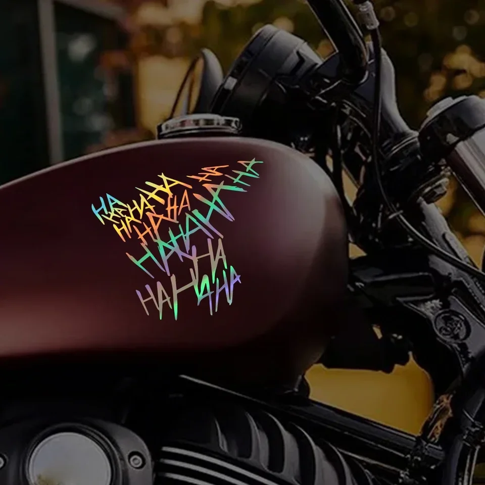Motocyklové nálepky Reflexné vinylové obtisky Špeciálne tvarované haha ​​kombinácia vtipných kreatívnych motorových doplnkov Ozdob