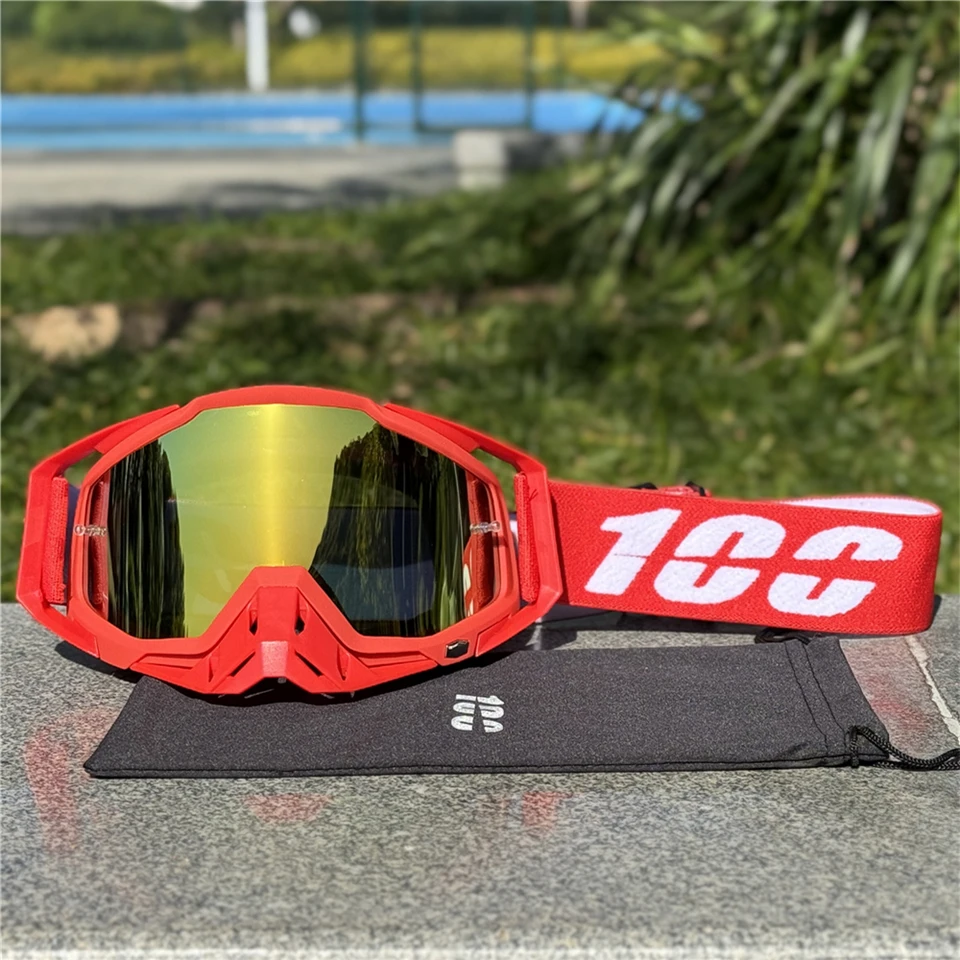 Motocyklové okuliare s taškami Motokrosové cyklistické okuliare vonkajšie terénne lyžovanie Sport MTB ATV Dirt Racing Racing Goggles