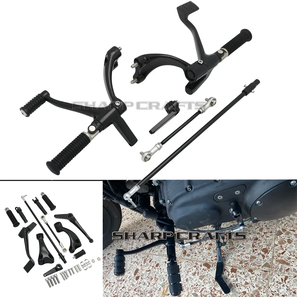 Motocyklové ovládacie prvky Kompletné súpravy PEGS páčky Linkágy pre Harley Sportster XL 1200C 1200T 883L 883N 2014-2024 2023 2022