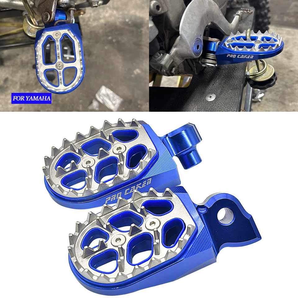 Motocyklové pegs Pegs Ress Footrest Footpeg Pedals pre Yamaha YZ 65 85 125 250 250F 450F 125x 250x 250FX 450FX WR250F WR450F