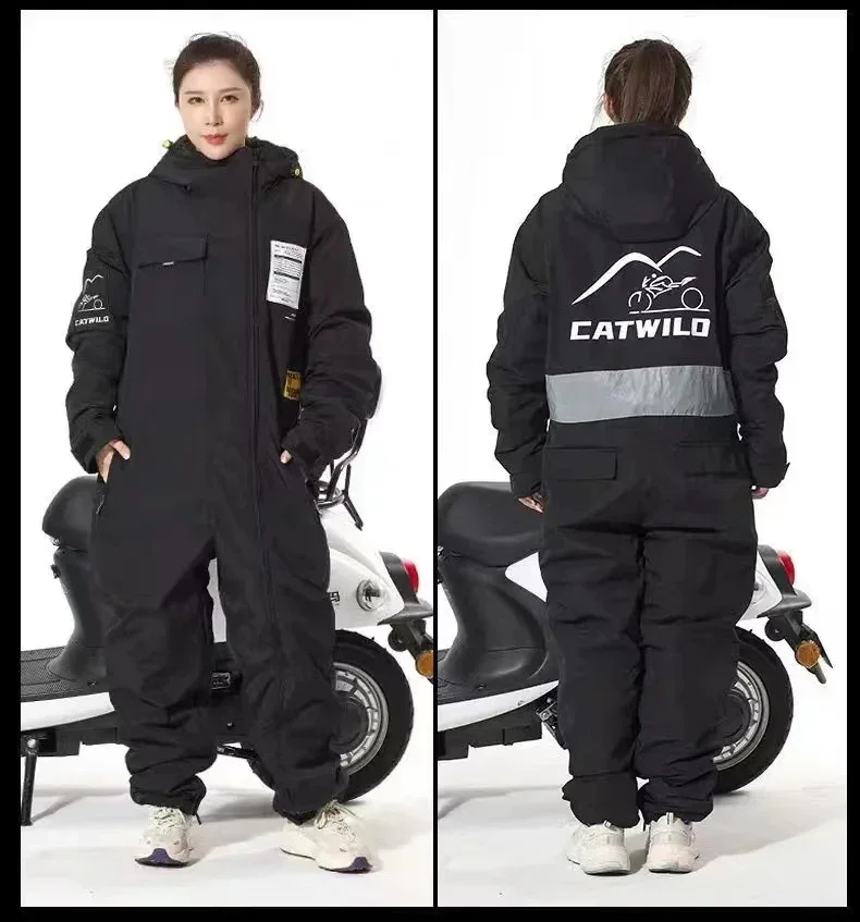 Motocyklové pláštenky Coldpoup odolný voči vetru Motocykel Motocyklové vybavenie Pánske a dámske zimné lyžiarske rybárske obleky Velvet
