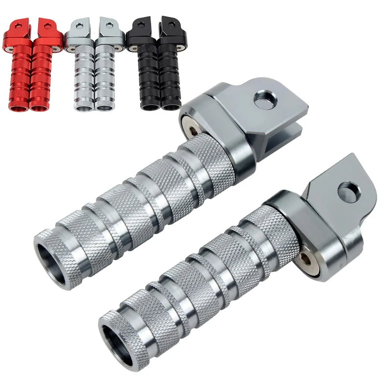 Motocyklové predné chodníky pedála pedálu Pedál bez šmyku červeného čierneho strieborného tónu pegs pre honda cb50r CBR600RR MSX125 RVT1000R VFR1200