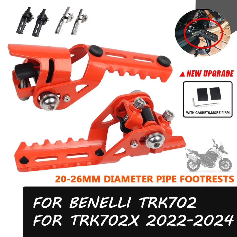 Motocyklové príslušenstvo 20-26 mm svorky predné kolíky Foot Ress Less Skladacie nohy pre Benelli TRK 702X TRK702X TRK702 x 702 x 2023
