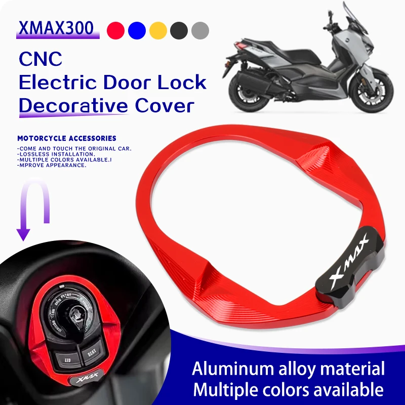 Motocyklové príslušenstvo CNC Elektrický zámok dverí dekoratívny krycí kryt pre XMAX300 X-MAX300 XMAX X-Max 300 125 250 400 2023 2024