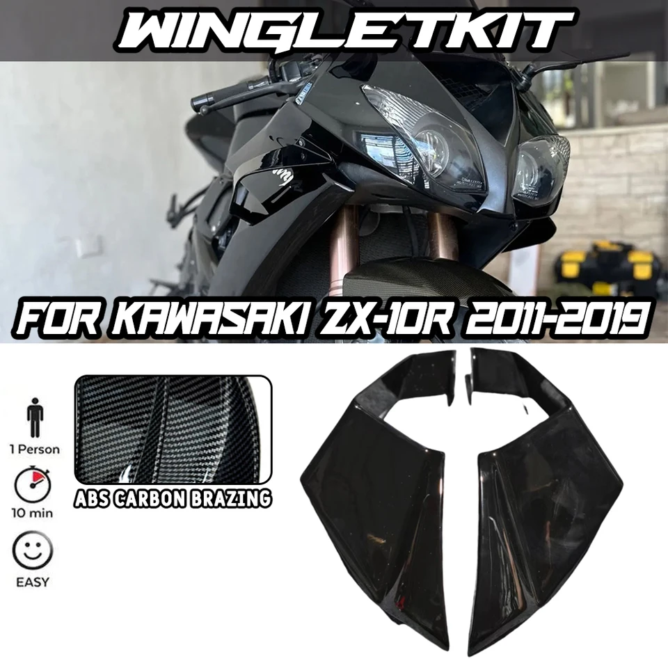 Motocyklové príslušenstvo Fixné krídlo ZX10R Fixované krídlo pre Kawasaki ZX10R ZX-10R Wingletkit 2011-2019 2018 2017 2016 2016 2015 2014