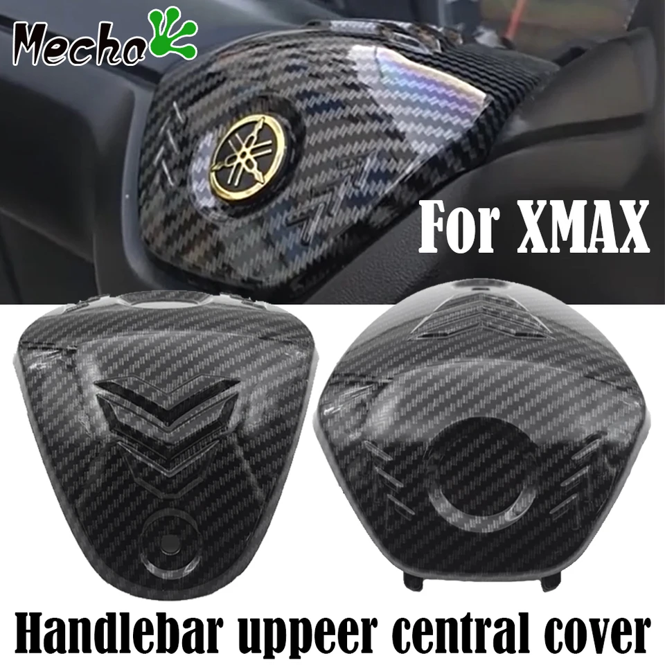 Motocyklové príslušenstvo Kúzlové riadidlá z uhlíkových vlákien Horný centrálny kryt pre Yamaha X-Max 300 XMAX 250 300 400 XMAX250 XMAX400