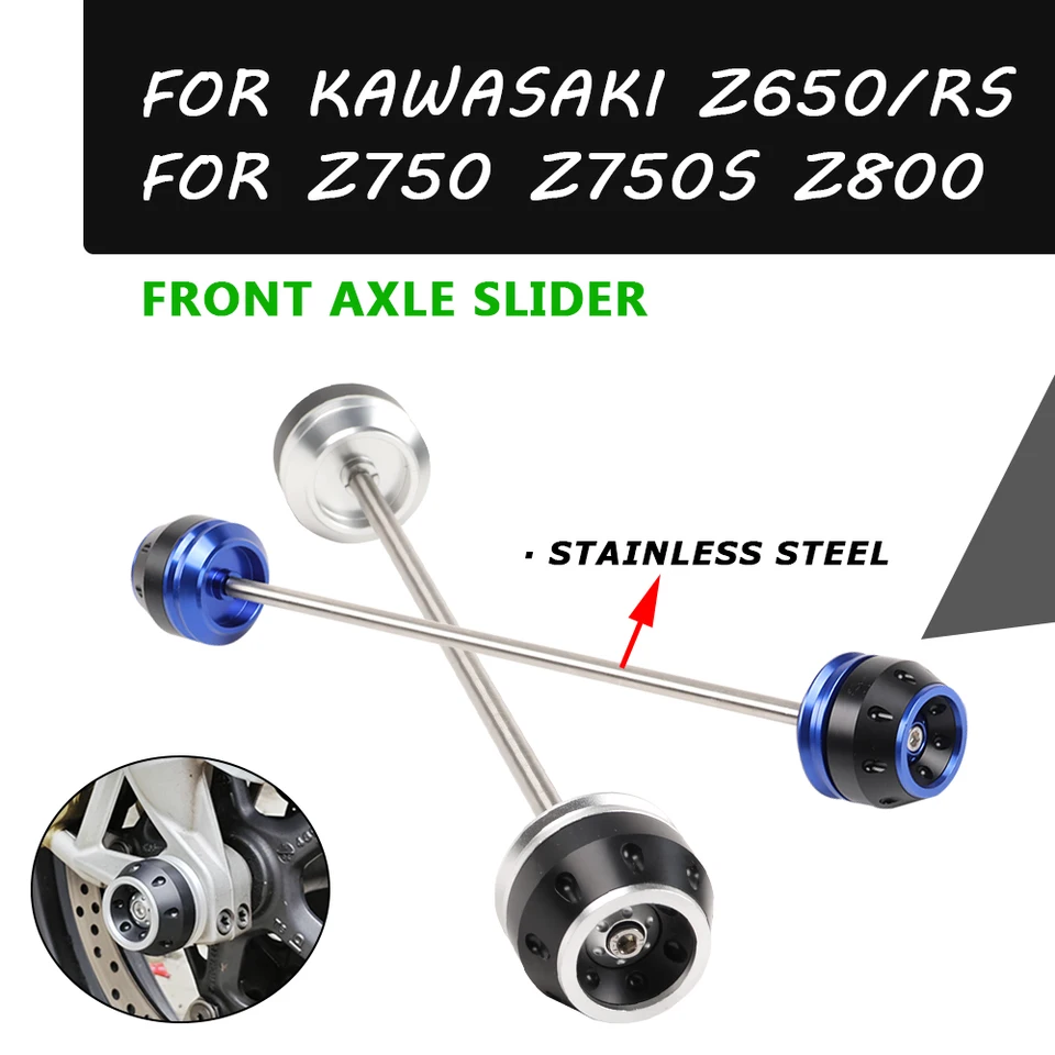Motocyklové príslušenstvo predné koliesko Videlka na vysokom rozlíšení Slider Pad Pad Rám pre Kawasaki Z750 Z750S Z800 Z650 Z650RS Z 800 Z 750
