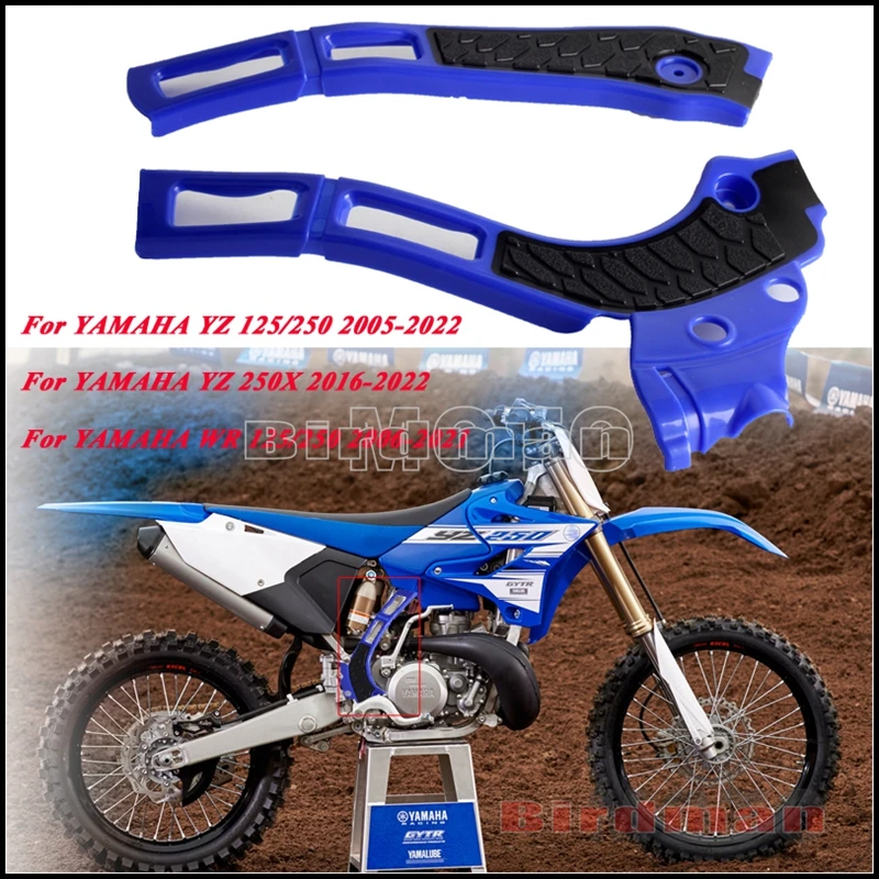 Motocyklové príslušenstvo Rámové ochranné kryty Falling Protector Blue pre Yamaha YZ125/250 2005-2022 YZ 250X 2016-2022 WR 125/250 2006-2021