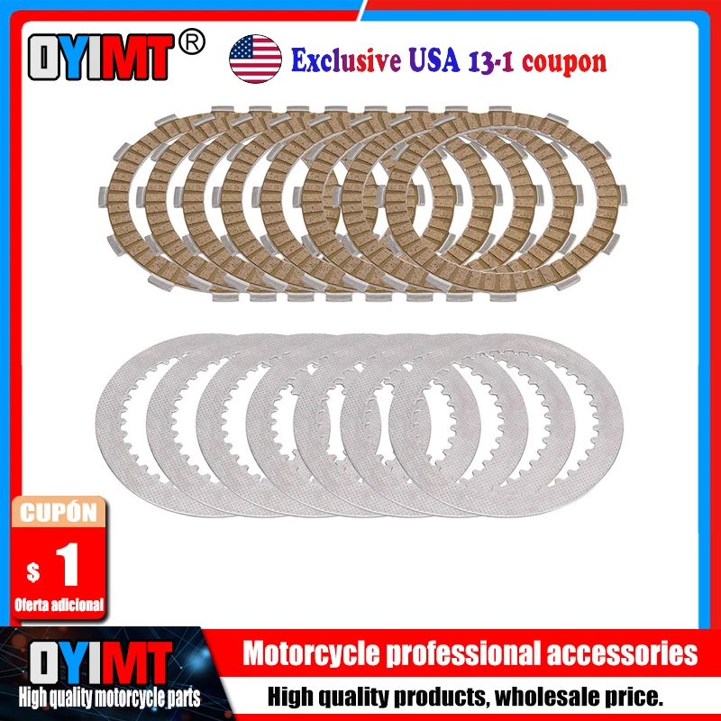 Motocyklové príslušenstvo spojkové trenie doštičky a oceľové dosky Disc Kit pre Suzuki XF650 XF 650 FreeWind 1997-2001