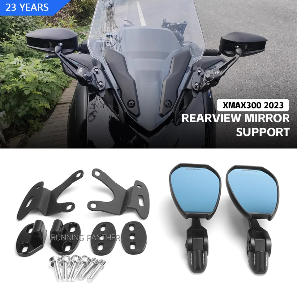 Motocyklové príslušenstvo spätný pohľad Zadné Zrkadlá Zrkadlo Zadné bočné zrkadlo držiak pre držiak pre Yamaha Xmax X-Max 300 Xmax300 2023