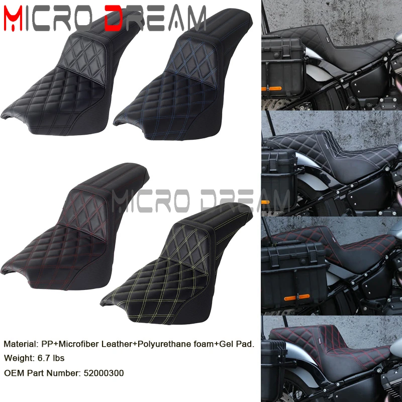 Motocyklové príslušenstvo Vodič a spolujazdca 2-up sedadla sedadla sedadla vankúša pre vankúše pre Harley Softail fldde FLHC FLHCS 18-24