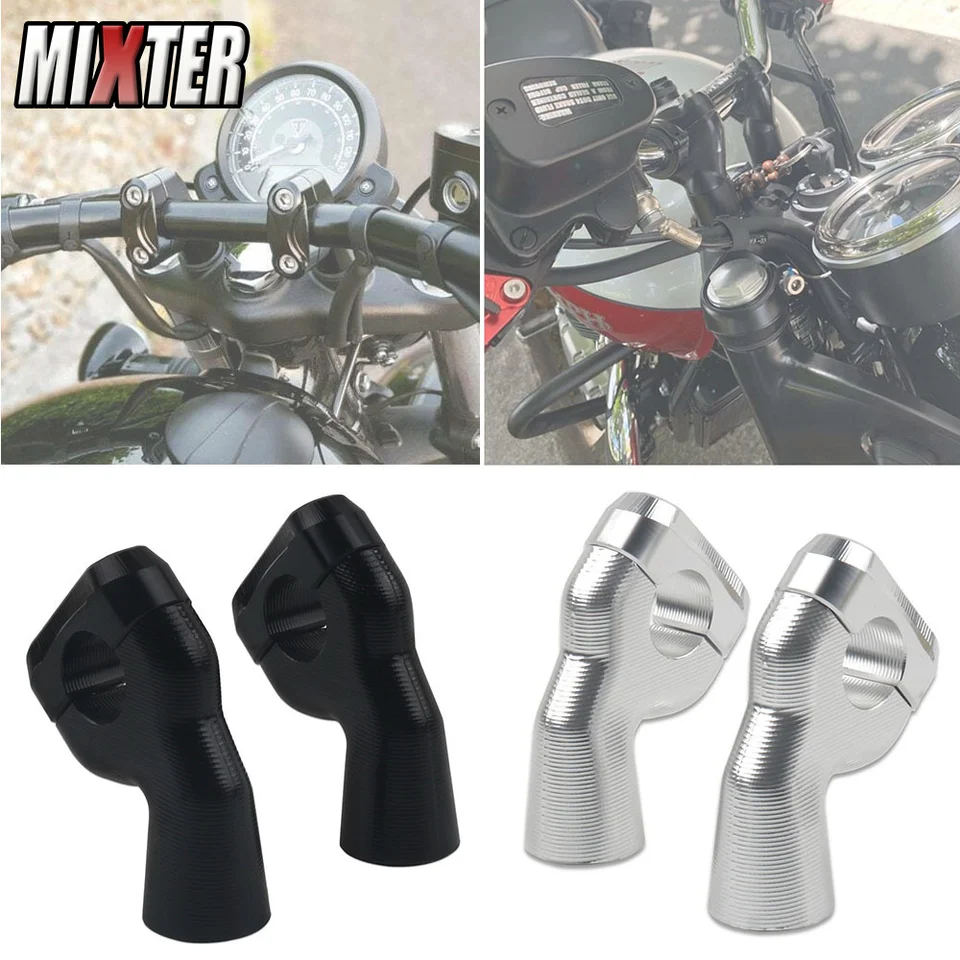 Motocyklové riadidlá stĺpce stúpacie svorky adaptér Zvýšili riadidlá pre Triumph Bobber T100 T120 Speed ​​Twin Speedmaster Thruxton