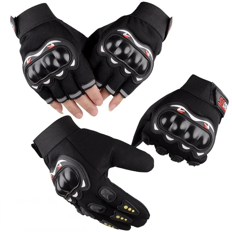 Motocyklové rukavice Half Finger Guantes Luvas Full Fing Guantes Moto Accessoirs Man Dám