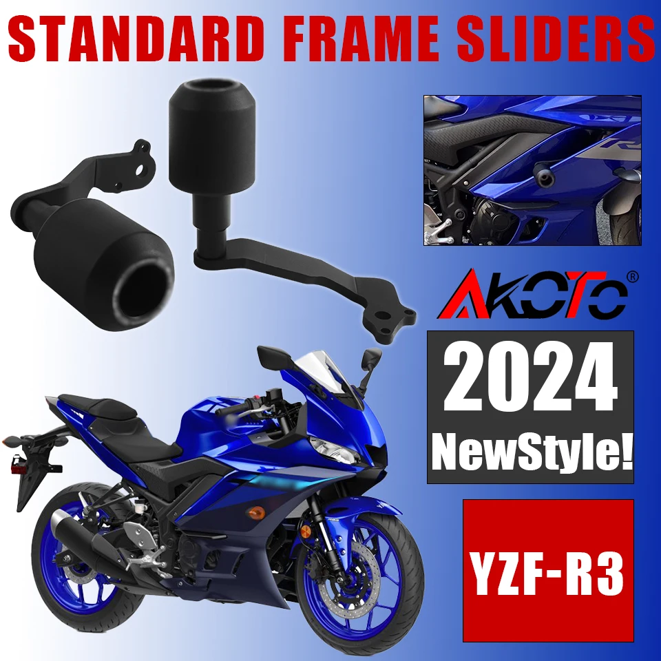 Motocyklové rámy motoru Palúnky Crash podložky Falling Ochranca ochranca pre Yamaha YZFR3 YZF-R3 YZF R3 R25 YZFR25 2019-2024 Časti