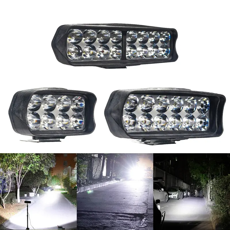 Motocyklové svetlomet 8/12/16 LED diódové svetlá vodotesné pomocné svetlometové skútre externé reflektorové hmlové doplnky svetla