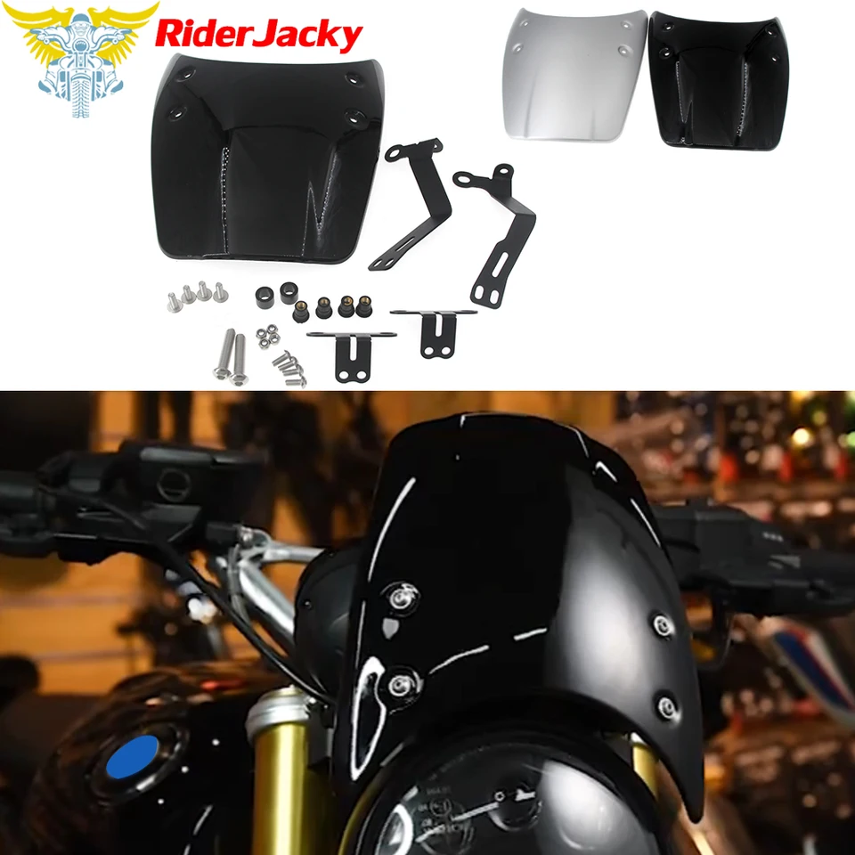 Motocyklové svetlometové kapotáž deflektor čelného skla čelného skla pre BMW R Nine T Rninet Scrambler 2014-2020 2016 2017 2018 2018 2019