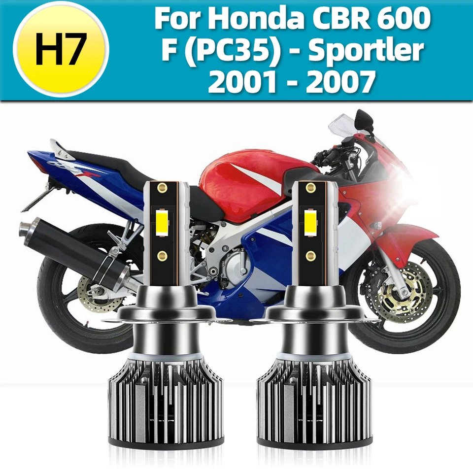 Motocyklové svetlomety H7 CSP 12V 15000LM LED 100 W/2ks pre Honda CBR 600 F (PC35) - Sportler 2001 2002 2003 2004 2005 2006 2007 2007