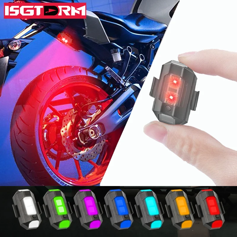Motocyklové svetlá dron Strobe Light USB LED LED Proti-Collison BiktCraft Night Flying Mini blikajúce výstražné svetlo