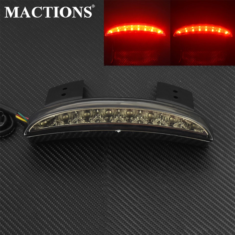 Motocyklové svetlá Zadný blatník červené LED brzdenie zadné svetlo pre Harley Sportster XL 883 1200 Iron štyridsaťosem pretekárov kaviarne