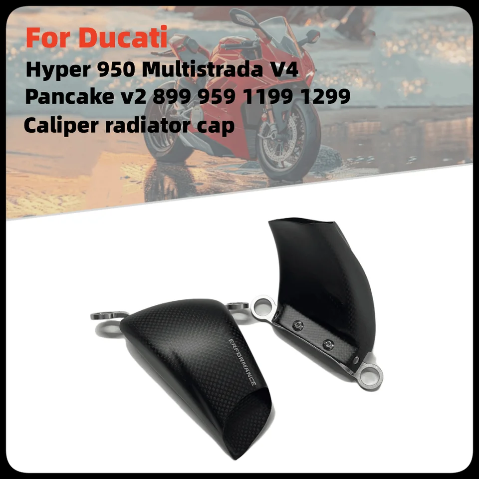 Motocyklové vzduchové kanáliky brzdový strmeňový kryt chladiča pre Ducat Panigale V2 899 959 1199 1299 Hyper 950 Multistrada V4 uhlíkové vlákno