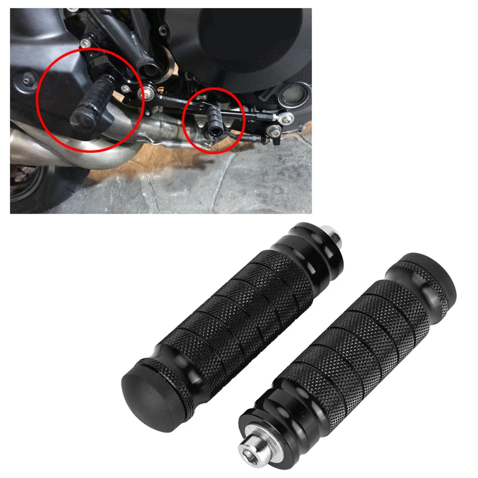 Motocyklové zadné nohy Univerzálne m8 non sýhle nohy odpočívajú kolíky pedály motocyklov Footrests M8