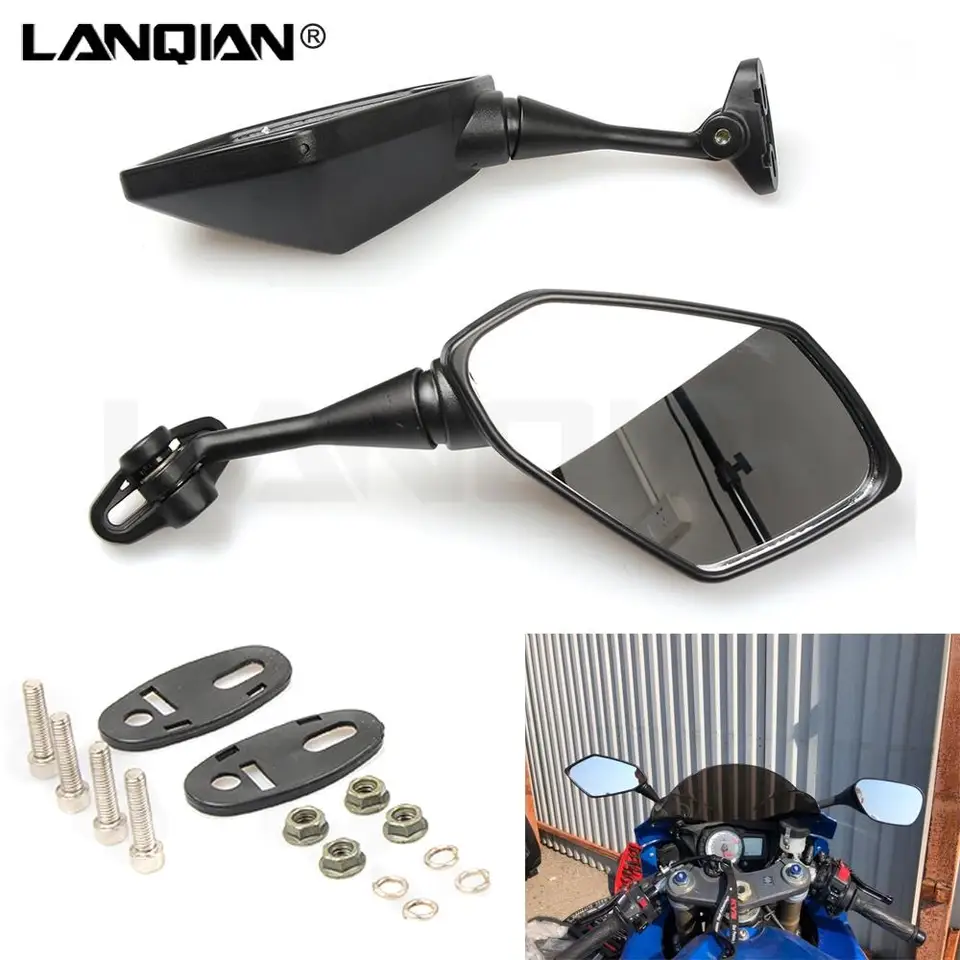 Motocyklové zrkadlo Black Moto Spätné zrkadlo pre Yamaha YZF600 YZF R1 R6 R3 R125 R25 R15 2003 2004 2005 2006 2007 2008 2009