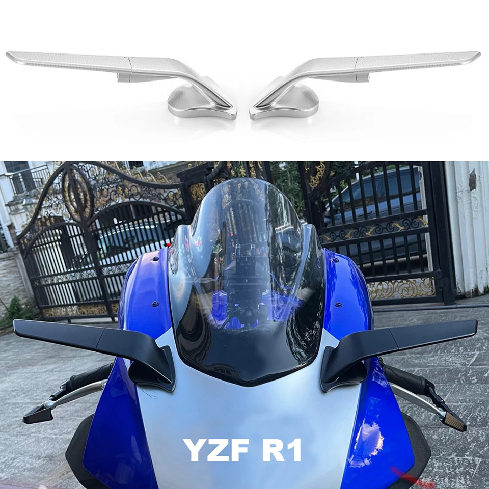 Motocyklové zrkadlo upravené veterné krídlo nastaviteľné otáčajúce doplnky spätného zrkadla pre Yamaha YZFR1 YZF R1 2020 2021 2022