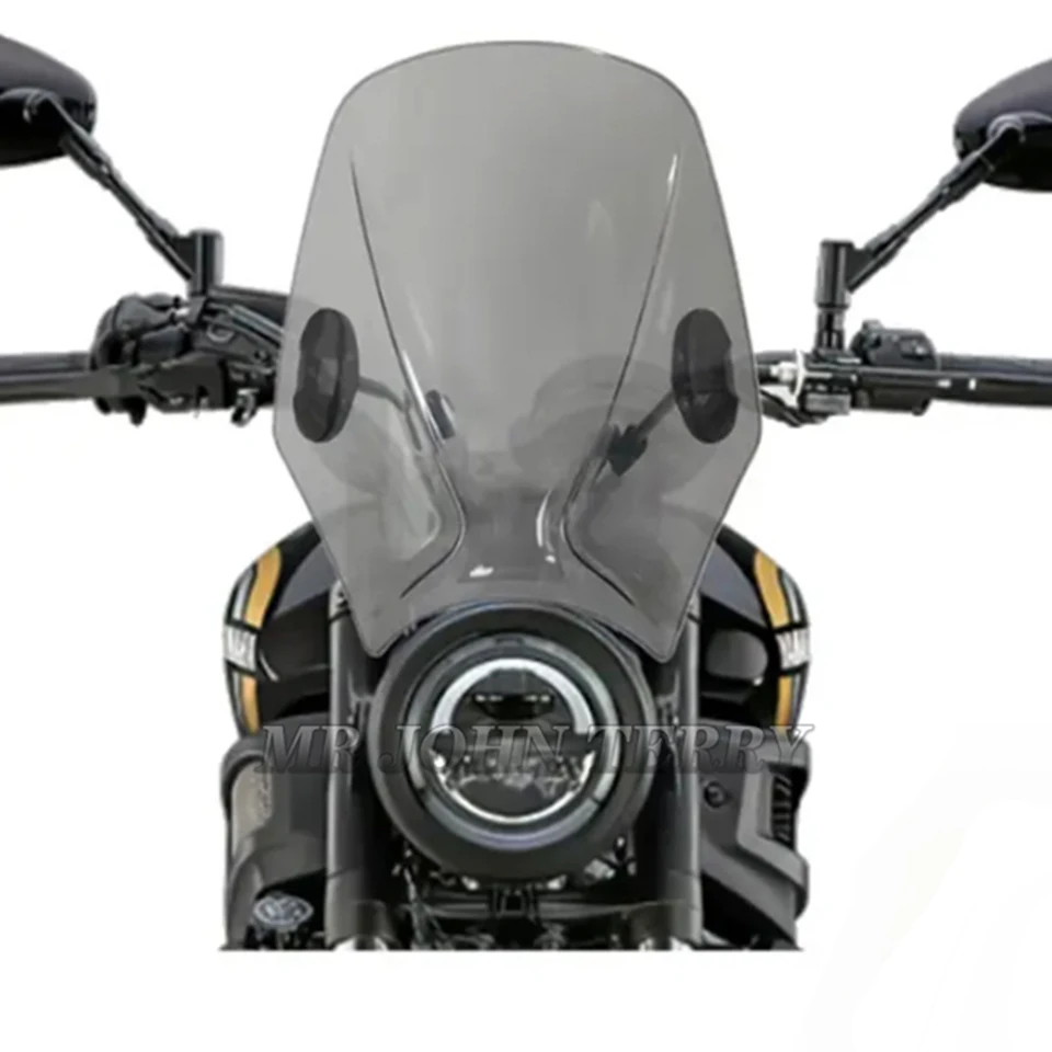 Motocyklové čelné sklo okrúhle svetlomety Street Bicykle Černé sklo Scree Universal pre BMW rninet r deväť t