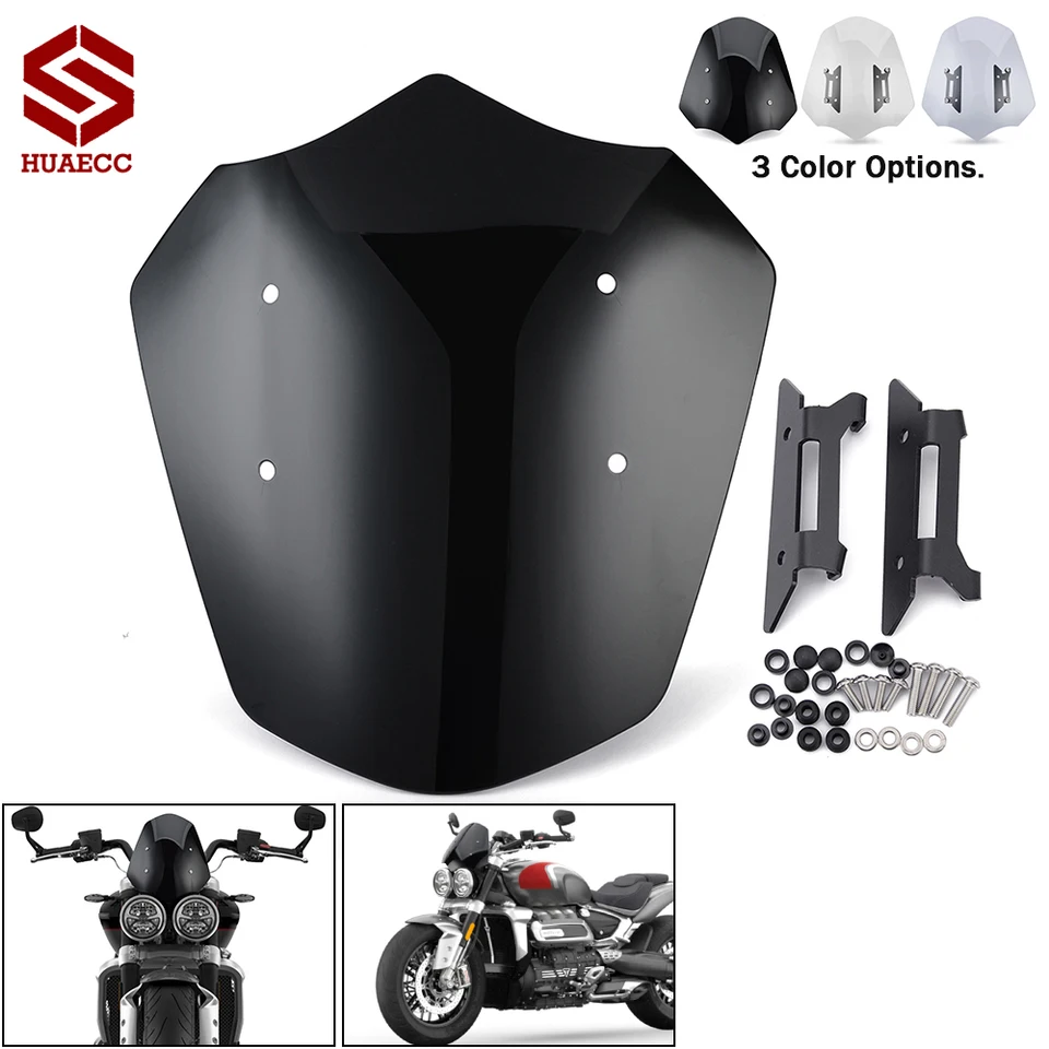 Motocyklové čelné sklo Street Bike Bike pre triumfovú raketu 3R 2020 2021 2022