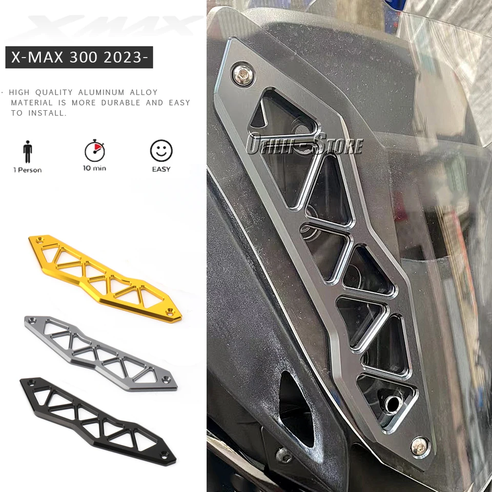 Motocyklové čelné sklo čelného skla Podporovacia súpravy Držiak na obrazovku pre Yamaha X-Max 300 X-MAX300 XMAX 300 XMAX300 2023 2024