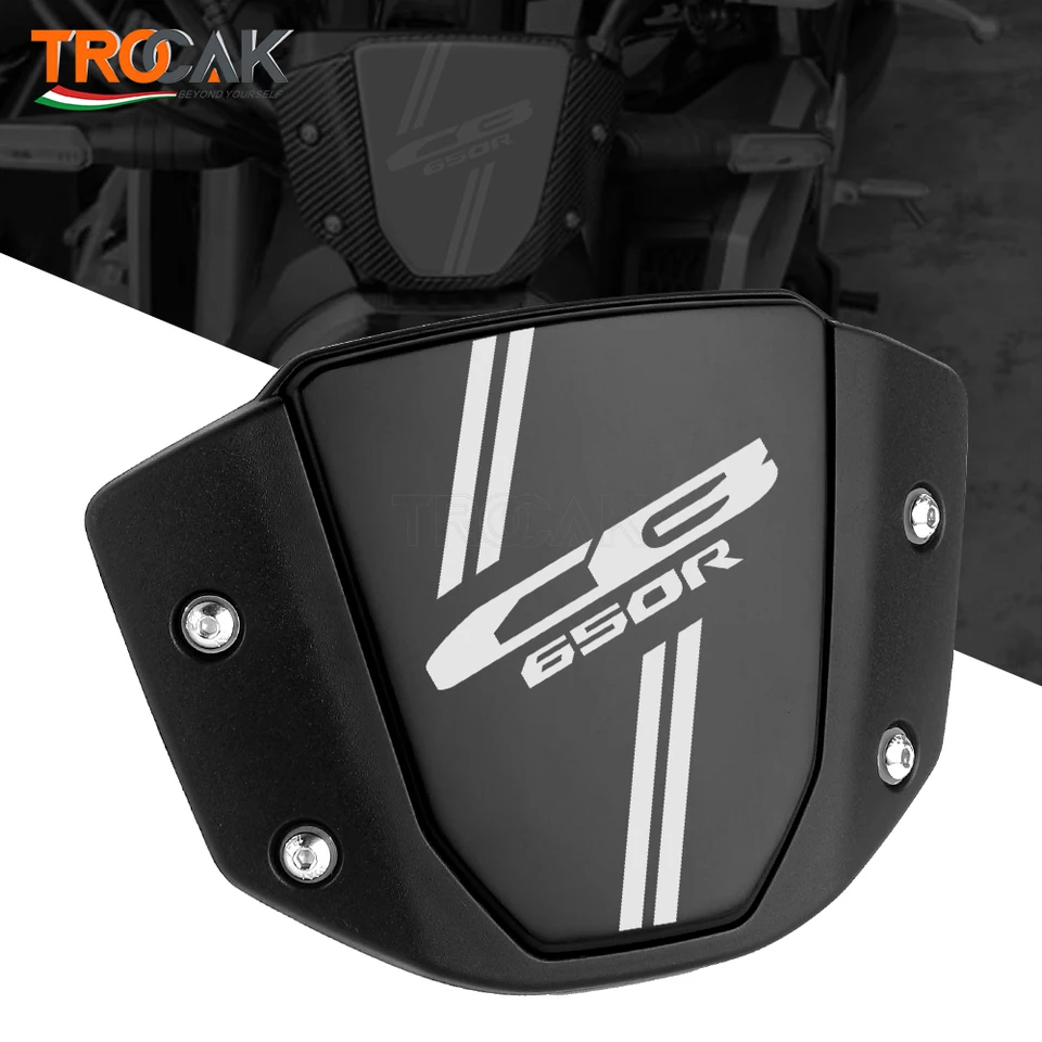 Motocyklové športové čelné sklo pre Honda CB 650R 2019-2022 CB650R Černé sklo Visor Viser Viser Doplnky vetra vetra vetra
