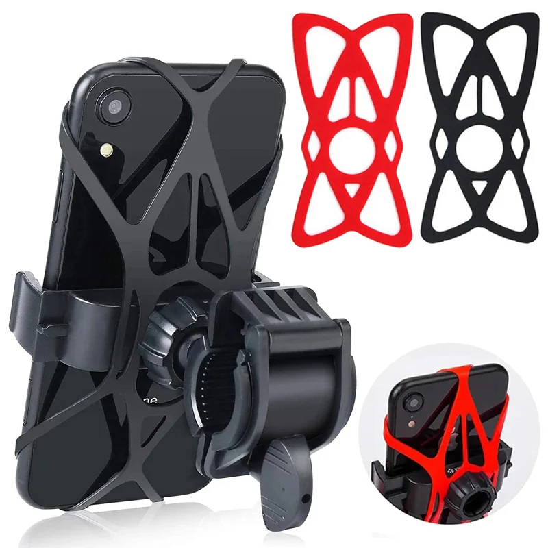 Motocyklový cyklus držiak telefónu elastický silikón x webe Grip Phone Mount Band Band Elastic Gum Cycling Navigation Phone Fixný remienok