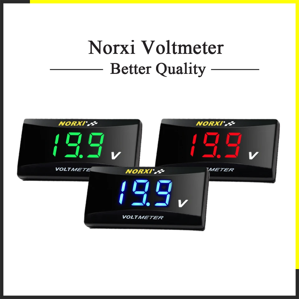 Motocyklový meter Voltmeter teplota vody Mini super blog digitálny 6 V 12 V elektromobilný teplomerový meter