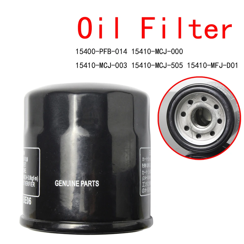 Motocyklový olejový filter 15410-MFJ-D01 pre Honda Fit 2013-2020 CBR500R CB500F CB500X CB650F CBR650F CBR650R CB650R 2018 2017 2017 2016