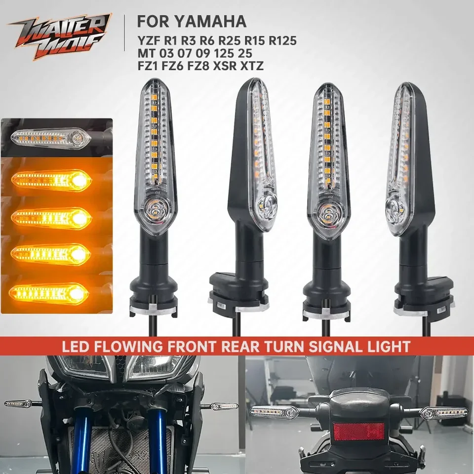 Motocyklový sekvenčný LED indikátorový signál Blinker Svetlo pre Yamaha MT-07 MT-09 Tracer 700/900/GT FZ6 FZ8 TENEE XTZ MT YZF