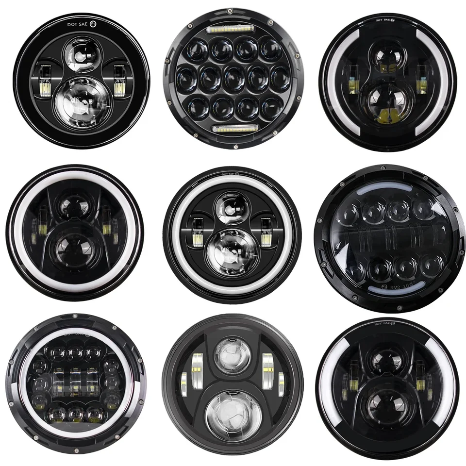 Motocyklový svetlomet 7 palcov LED pre Harley Touring Ultra Classic Electra Street Glide Road King Yamaha Motorcycle Howcle Stravč