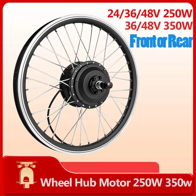 Motor kolesa 36V 48V 350W pre Ebike zadný predný motorový koleso bez kefiek 24 V 250 W súprava konverzie ebike