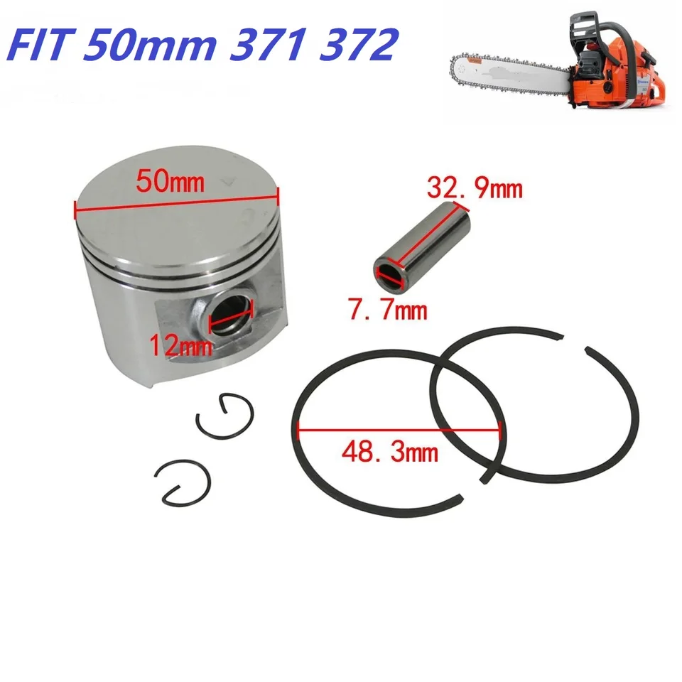 Motor prestavbu 50 mm piestový prsteň kruhu kruhový kruh pre husqvarnu 365 371 362 371xp 372 372xp reťazové pílky 503691271