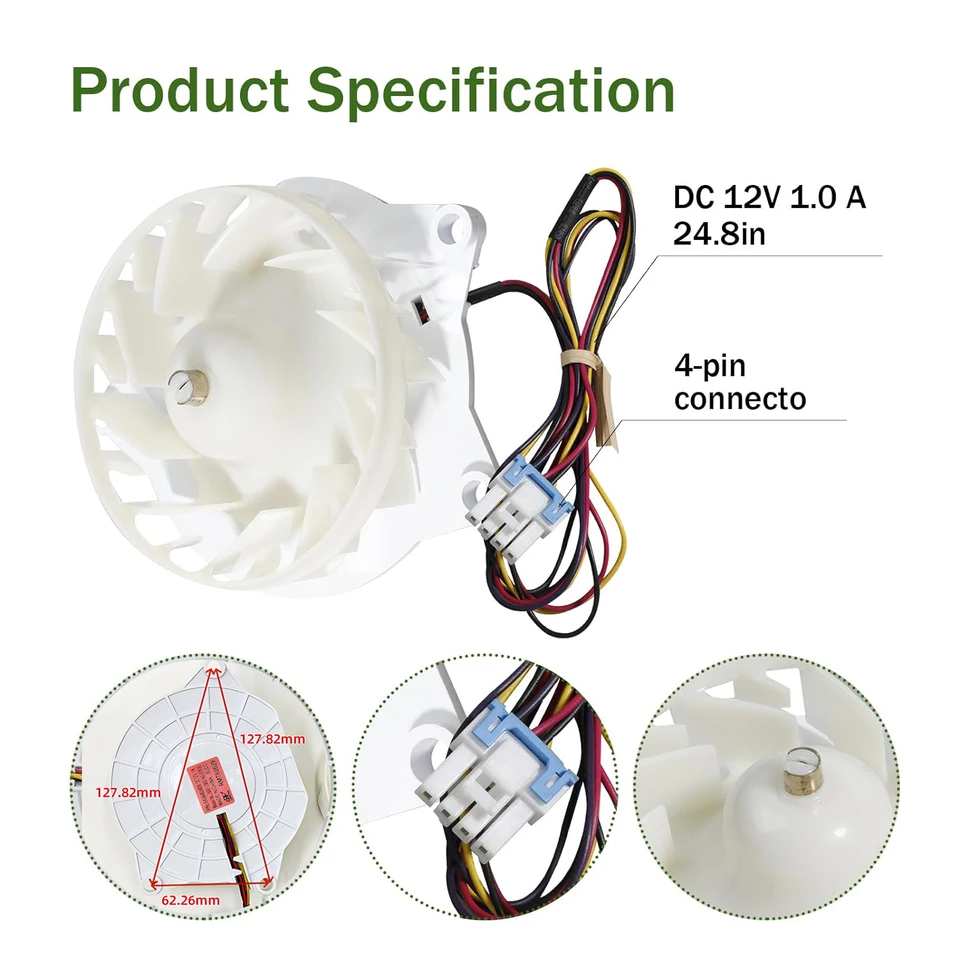 Motor ventilátora odparovača chladničky EAU64824806 EAU63503706 BLDC 12V 1A DC FRIDGE MOTOR MOTORA ČASŤ Z40E12MS1A0-57K06 RMT62629