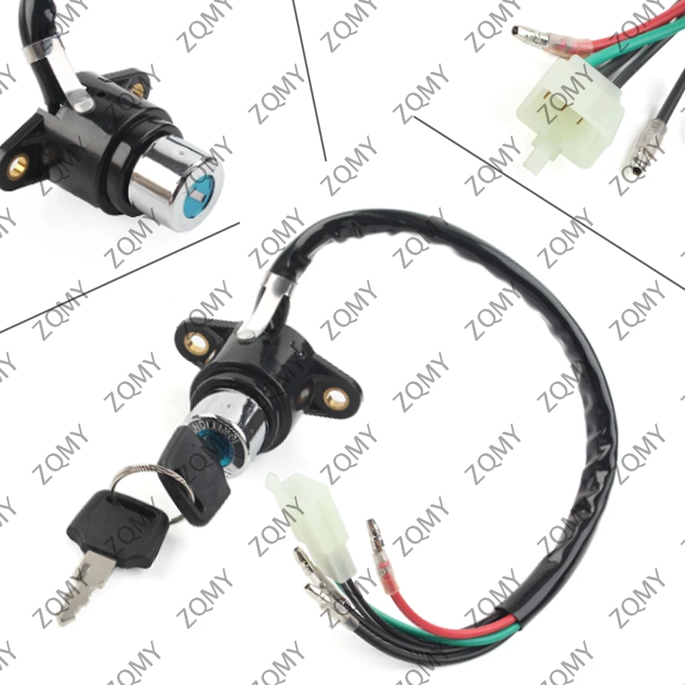 Motorbike Ignition Switch Lock Key 3 PIN 6 drôt pre Honda CA125 1995 1996 1997 1998 1998 1999 CMX250 Rebel 1985-2015