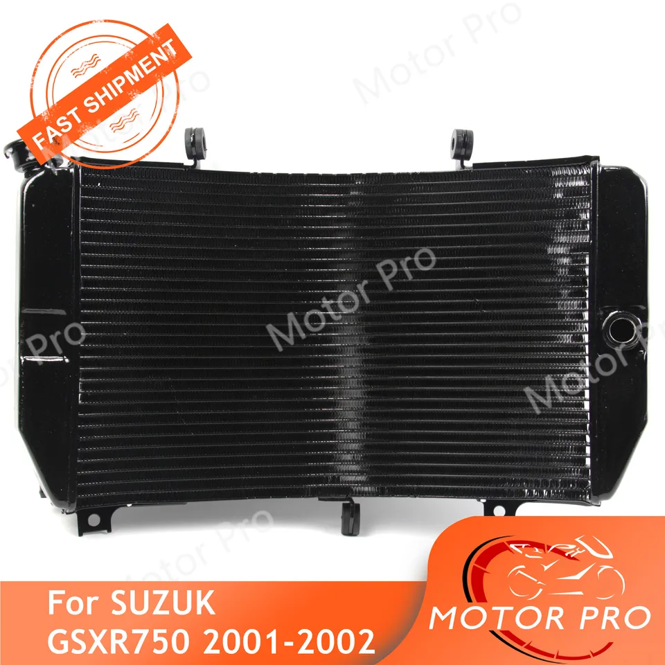Motorbike Radiator pre Suzuki GSX-R GSXR 750 2001 2002 Vodné chladiče Motor Cooling Chladiace príslušenstvo GSX600R GSX-R600 GSXR600 GSXR750