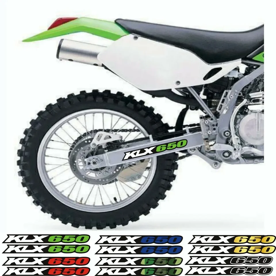 Motorcycl príslušenstvo Swingarm Air Box Decote Decals Refle Stupeps Stupees Páska pásky pre Kawasaki KLX650 KLX650R KLX 650 650R