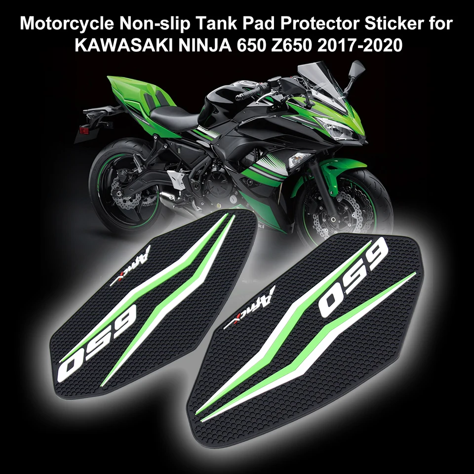 Motorcycle Protector Tank Pad Chránka nálepka plynové koleno Track Track Tracker Strana pre Kawasaki Ninja 650 Z650 2017-2020