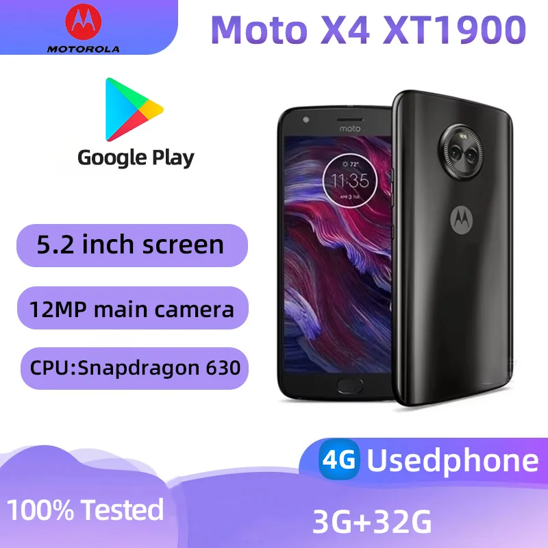 Motorola Moto X4 4G XT1900 Smartphone CPU Snapdragon 630 5,2 palca obrazovka