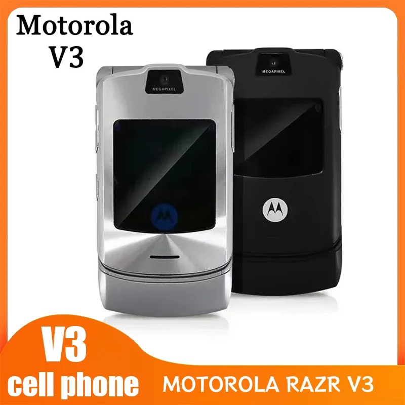 Motorola Razr V3 zrekonštruoval 90% nového pôvodu odomknutého mobilného telefónu Bluetooth GSM 850/900/1800/1900 Telefón Dobrá kvalita