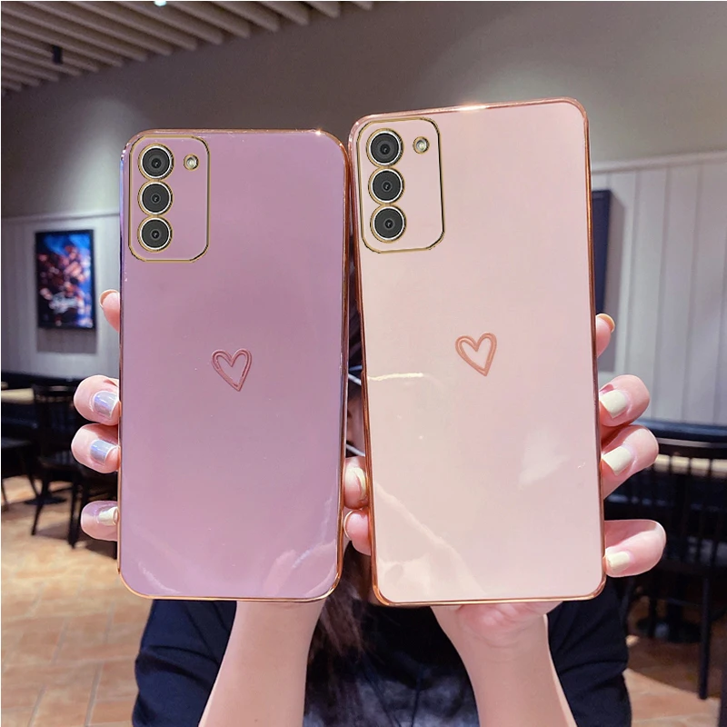 Motorolag42 Love Heart Plating Silikone Pase Pase Zapnuté pre Mototola Moto G42 MotoG42 Motorolag 42 Luxusné dievča Žena Použitá obálka