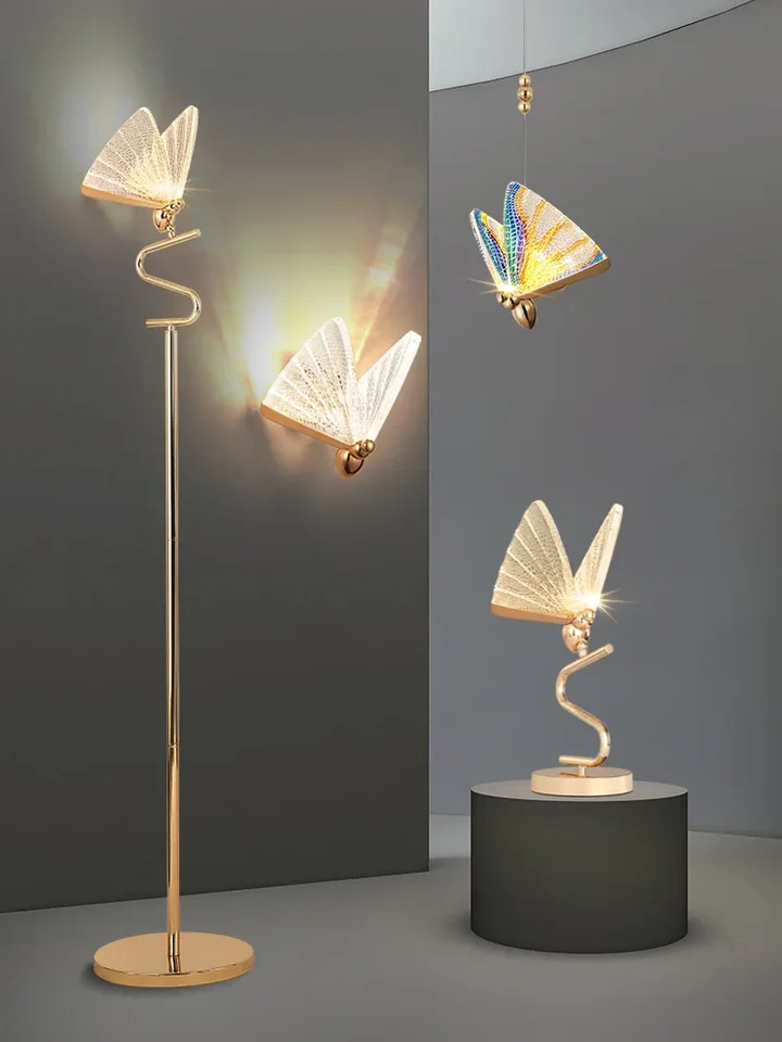Motýľová stolová lampa Master spálňa izba nočná lampa Kreatívna a útulná obývacia izba Študijná lampa