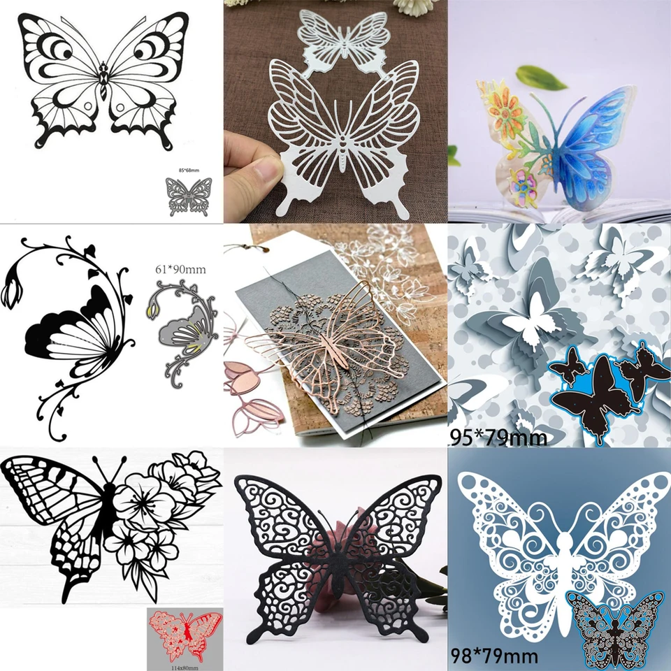Motýľové kovové rezanie zomiera scrapbooking formy šablóna výrezy karty Výroby remeselníkových remese